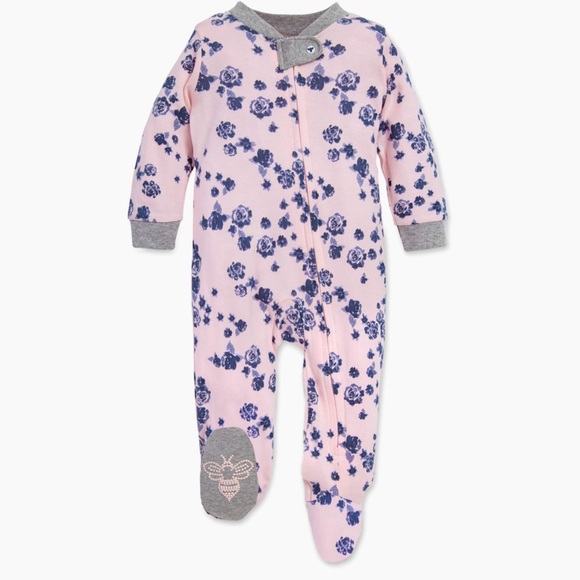 Burt's Bees Baby Other - Burt’s Bees Baby Organic Floral Footed Sleeper Pajamas - Size 0-3 Months